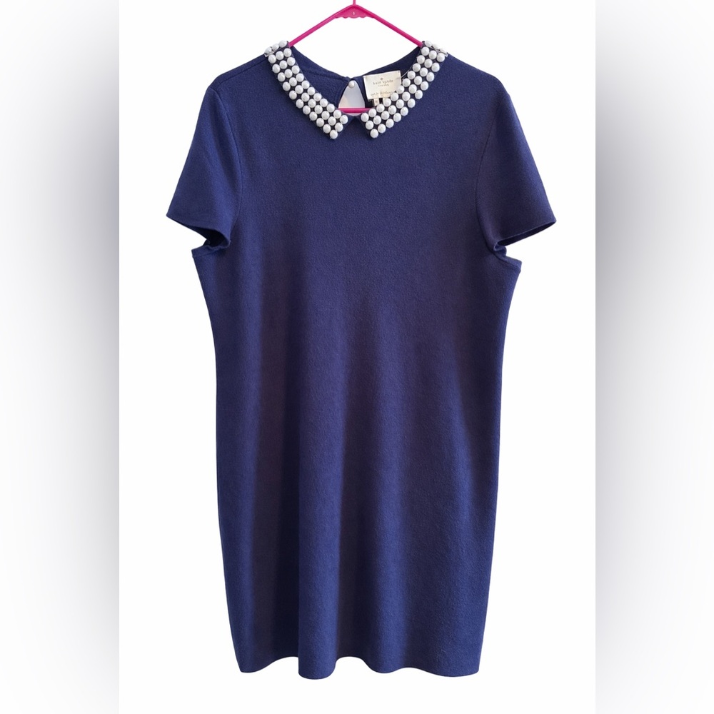 Vintage Kate Spade Navy Dress with Pearl Embellished Collar